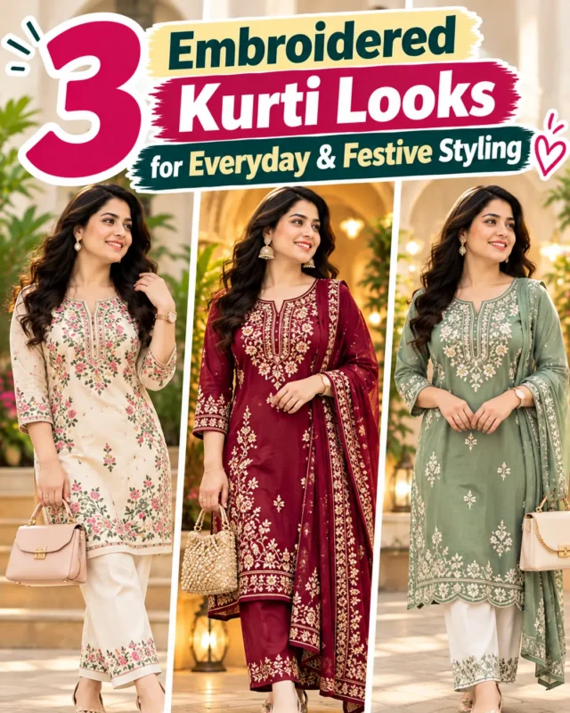 3-Embroidered-Kurti-Looks